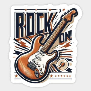 Vintage electric guitar Sticker